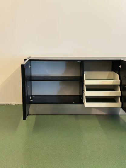 Black Brutalist Sideboard, 1970’s