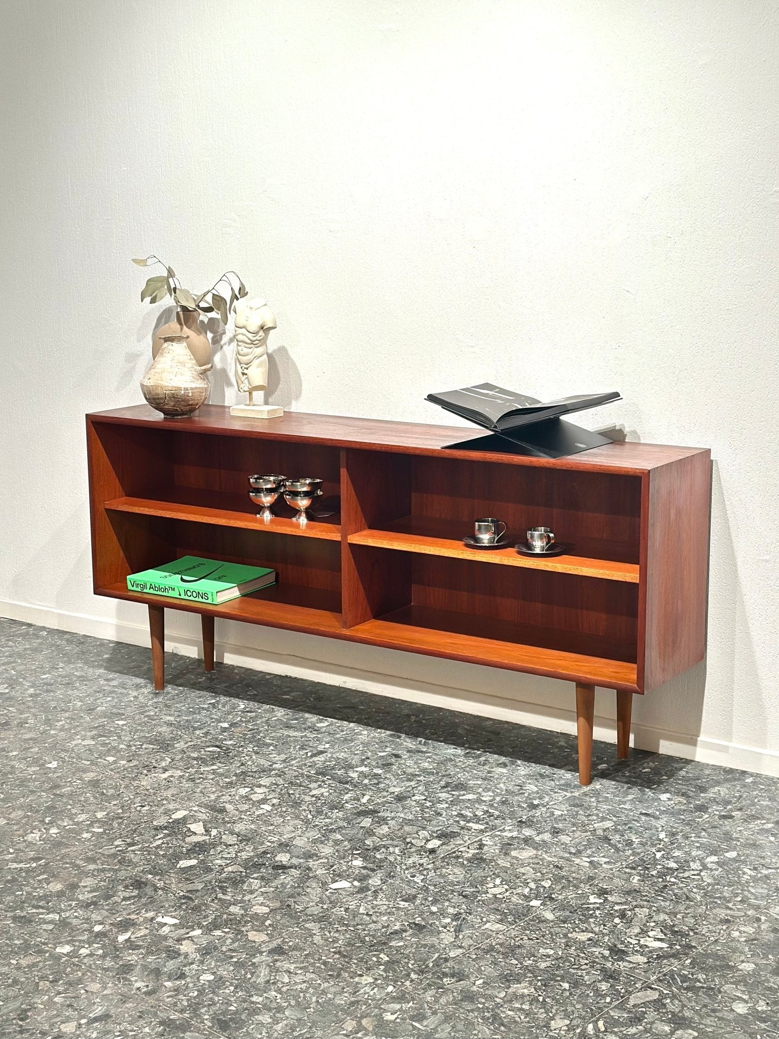 Vintage Teak Bookcase Sideboard Lowboard - Lattico