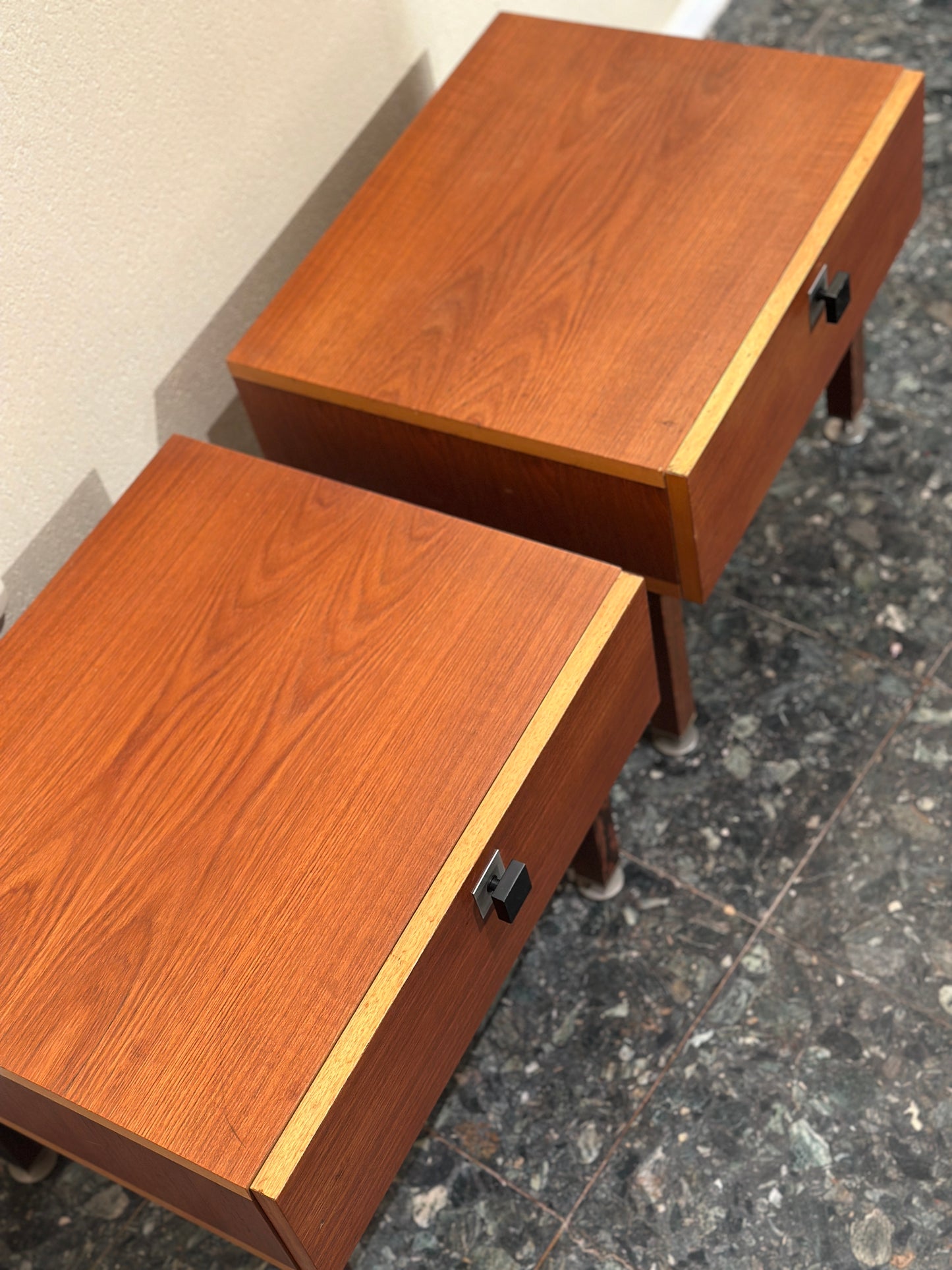 Set Midcentury Teak Nighstands