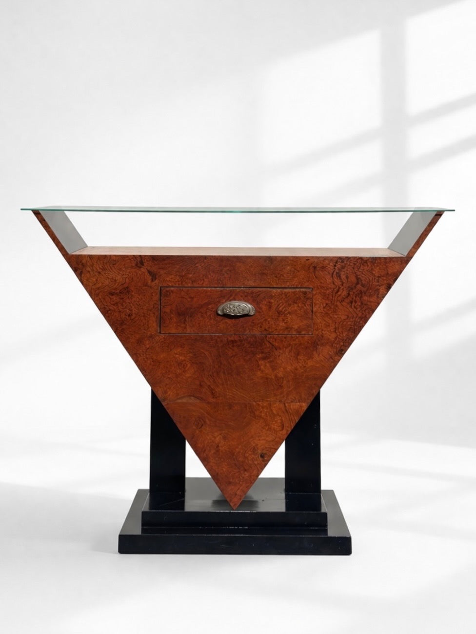 Art Deco Burlwood Console