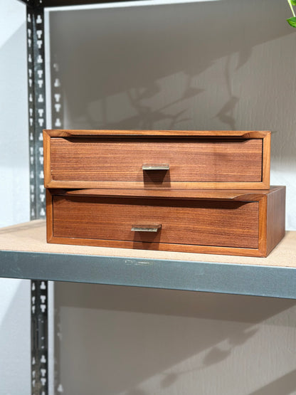 Set Vintage Teak Floating Nightstands