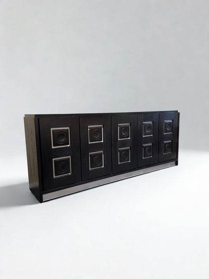 Belgian Brutalist Black Sideboard