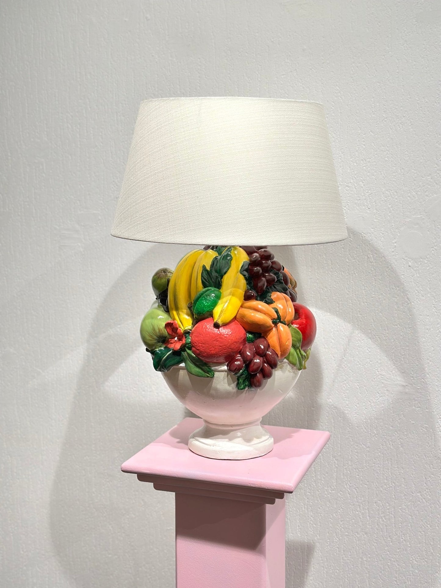 Vintage Italian Ceramic Table Lamp with Fruit Design - Lattico
