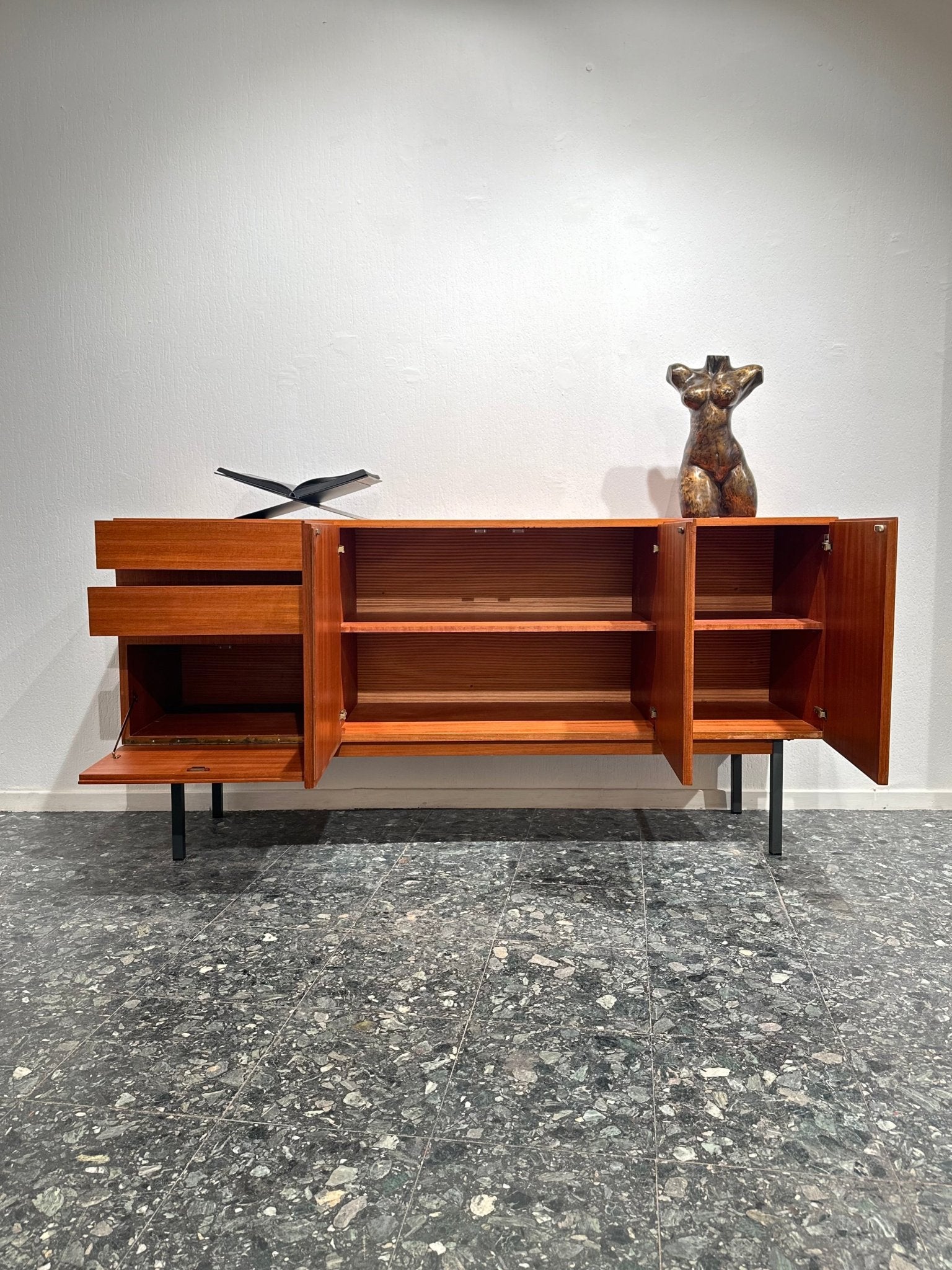 Midcentury Minimal Teak Sideboard - Lattico