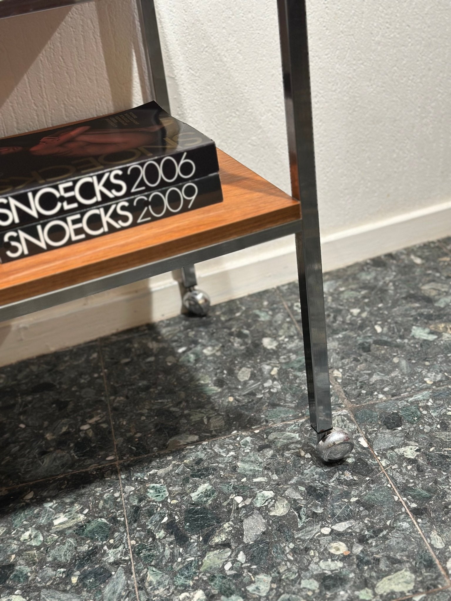 Vintage Trolley in Teak and Chrome - Lattico