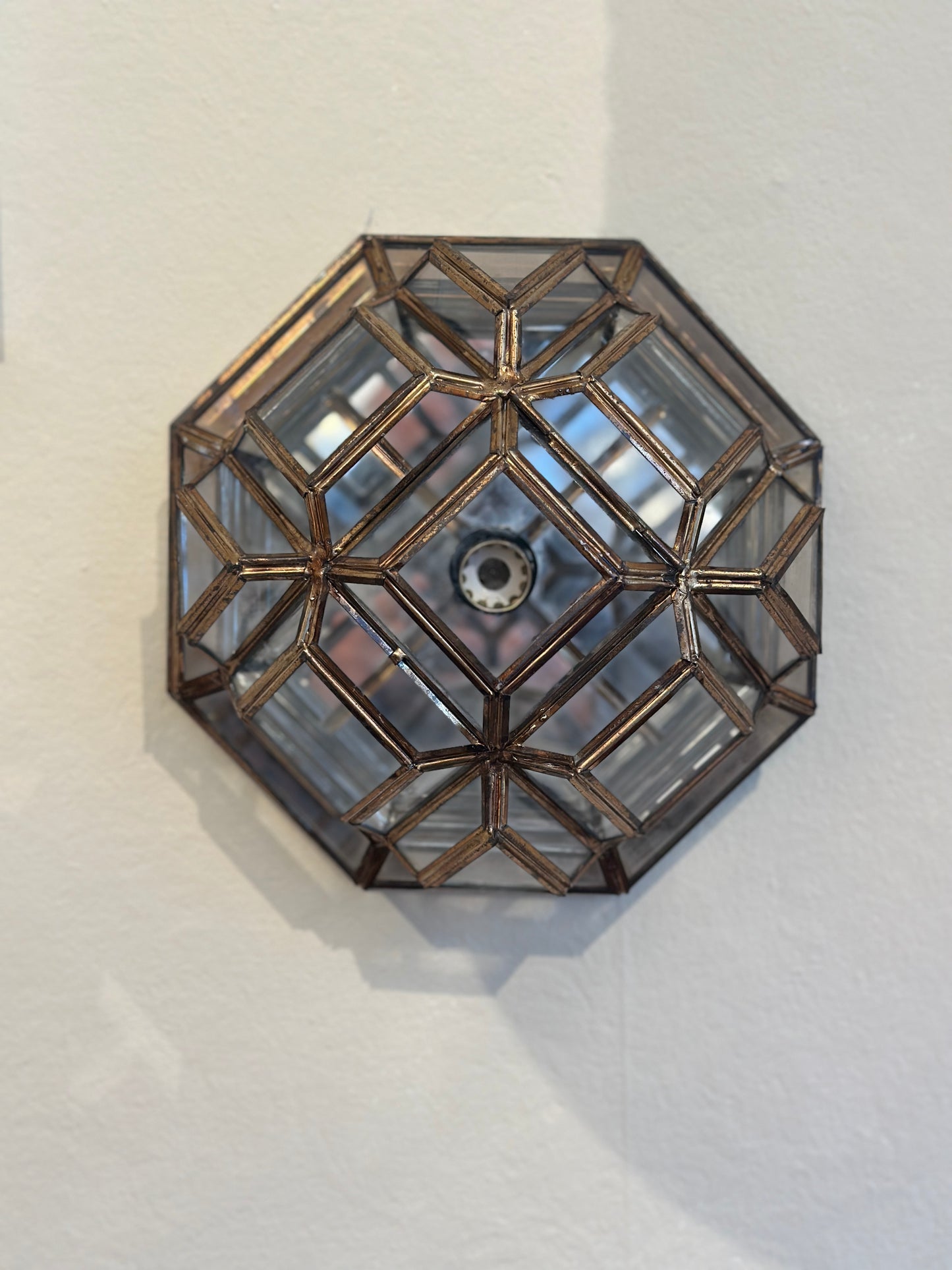 Art Deco Lights in Brass and Glass