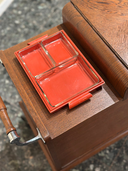 French cocktail cabinet / serving bar trolley