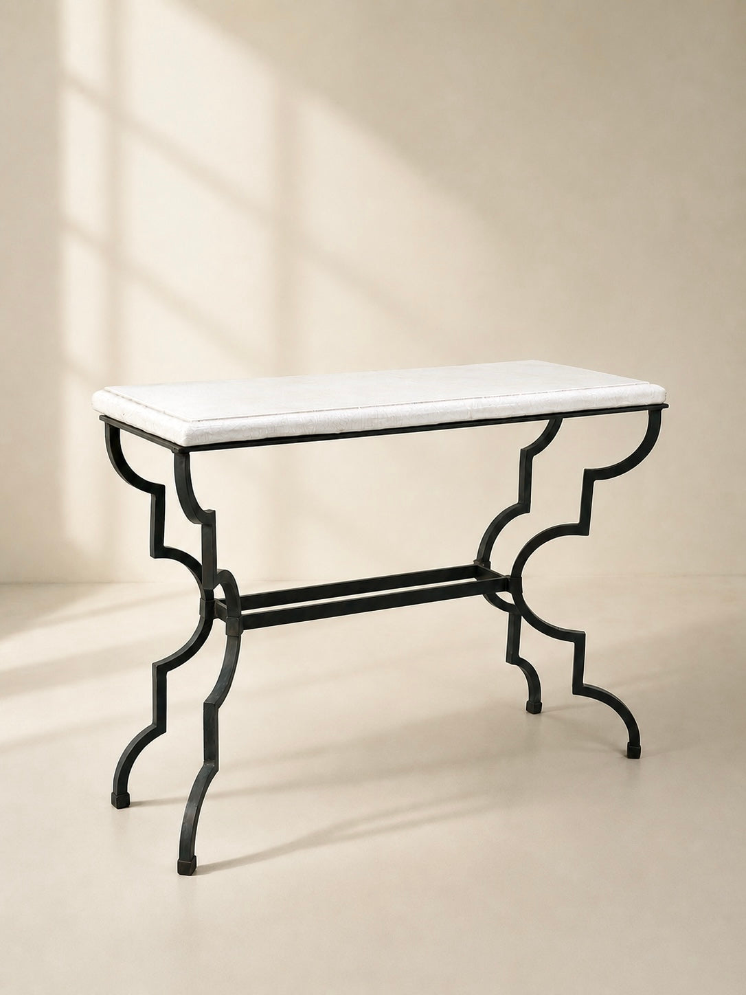Forged Iron Neoclassical Console Table, Italy 1950’s