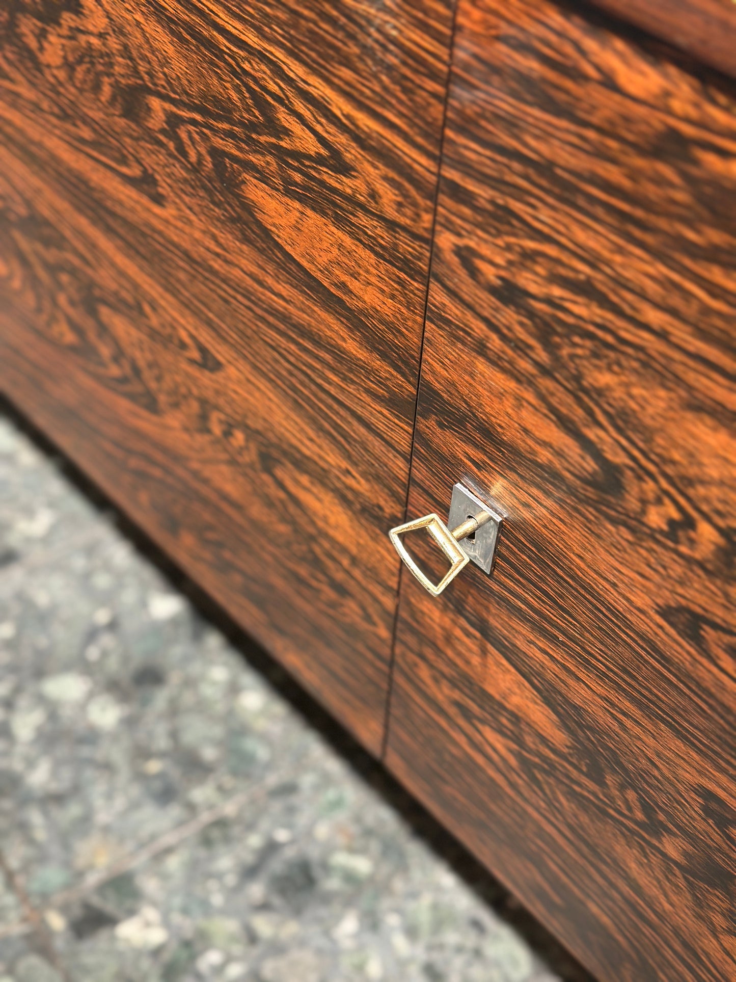 Midcentury Rosewood & Chrome Sideboard