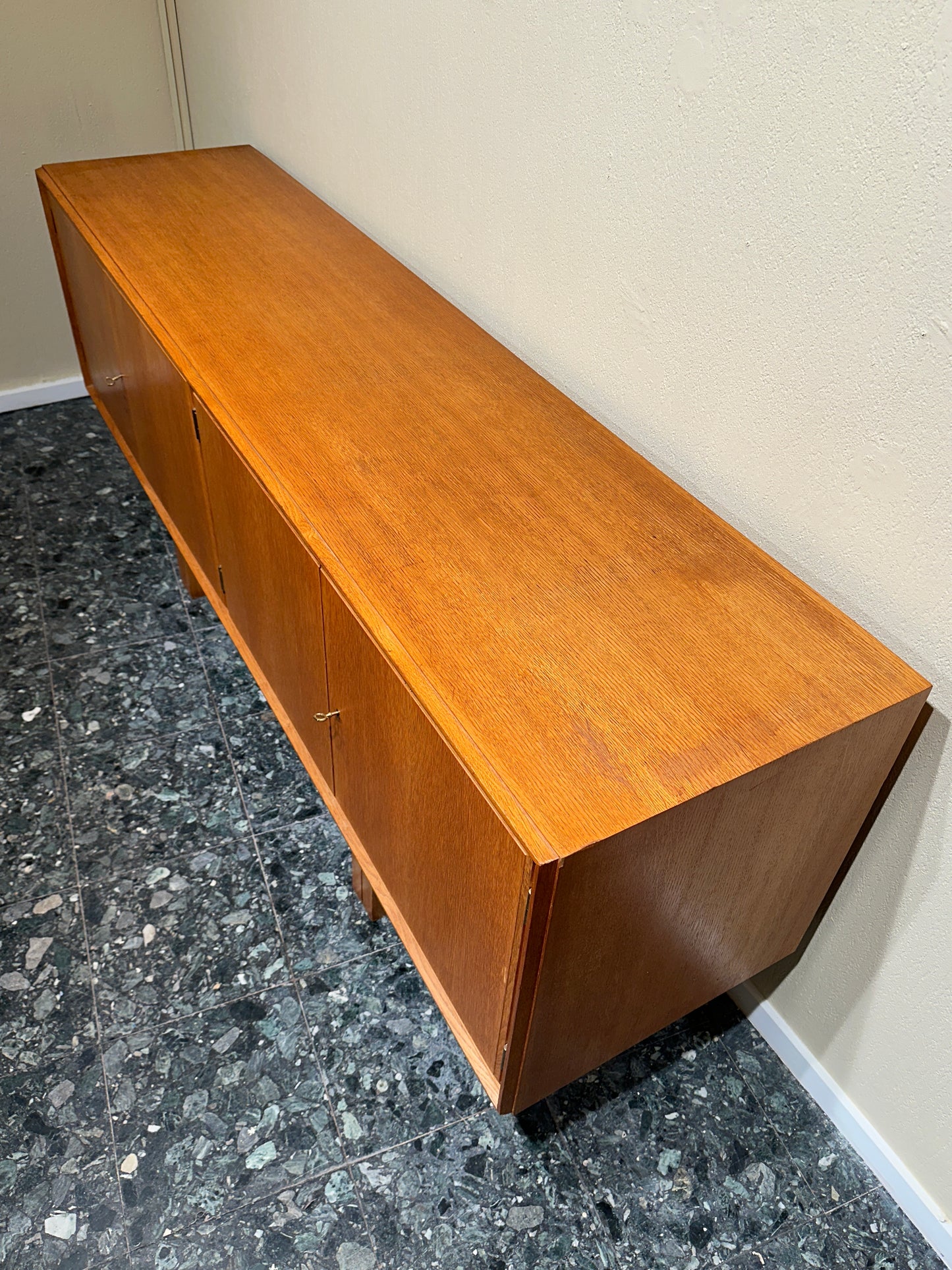 Midcentury Minimal Oak Sideboard