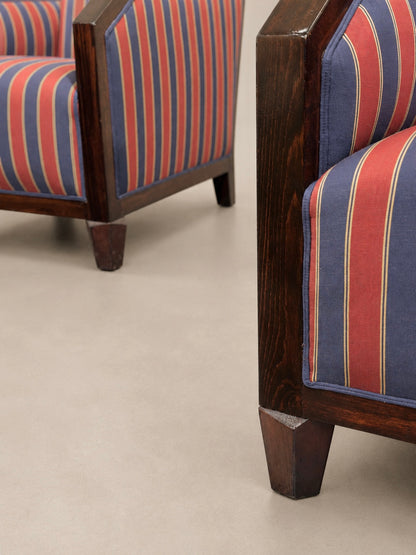 Pair of Art Deco Amsterdamse School Lounge Chairs