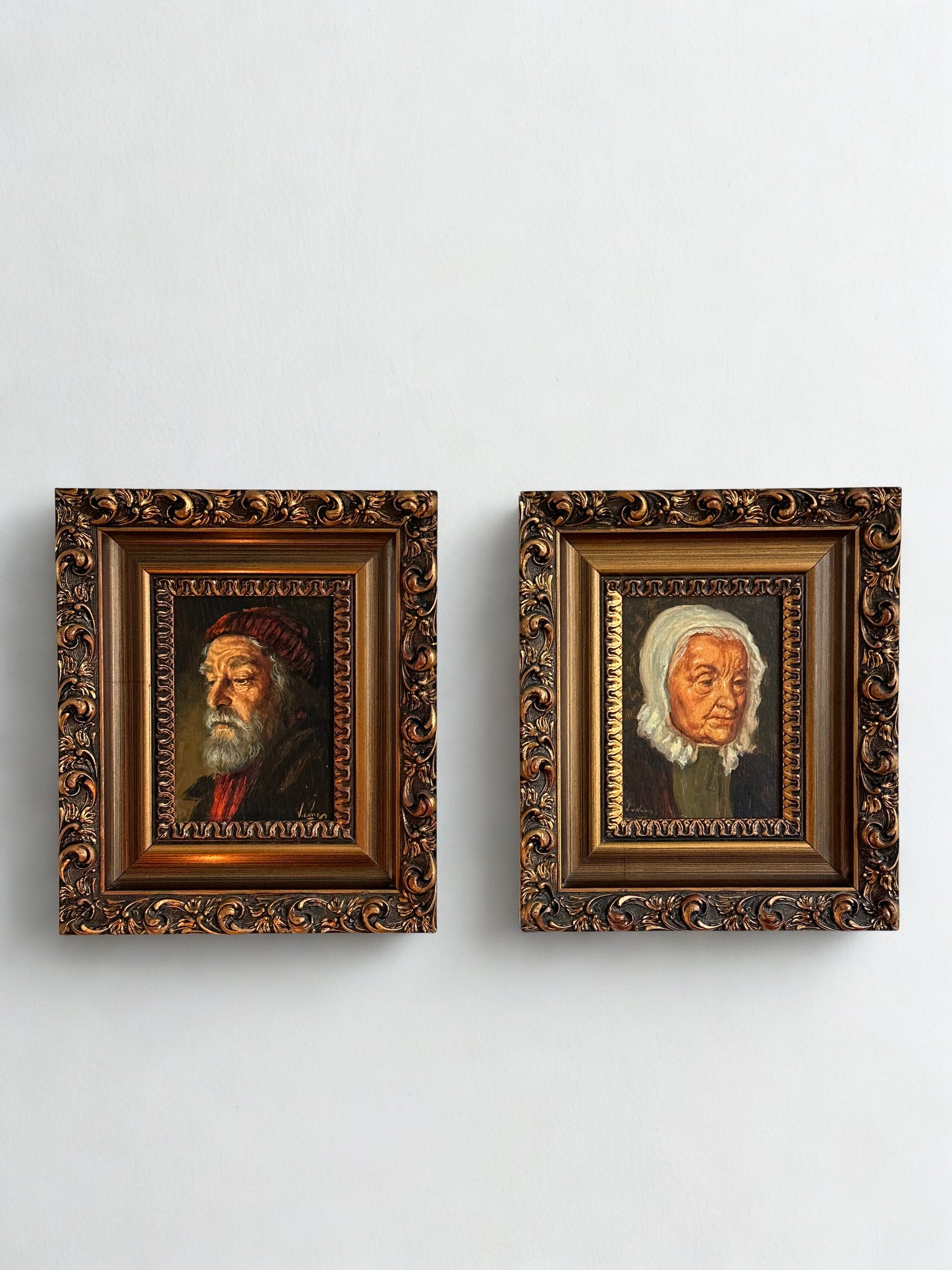 Pair Early 1900s Dutch Paintings