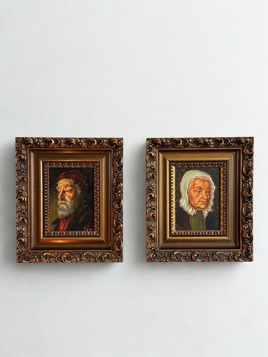 Pair Early 1900s Dutch Paintings