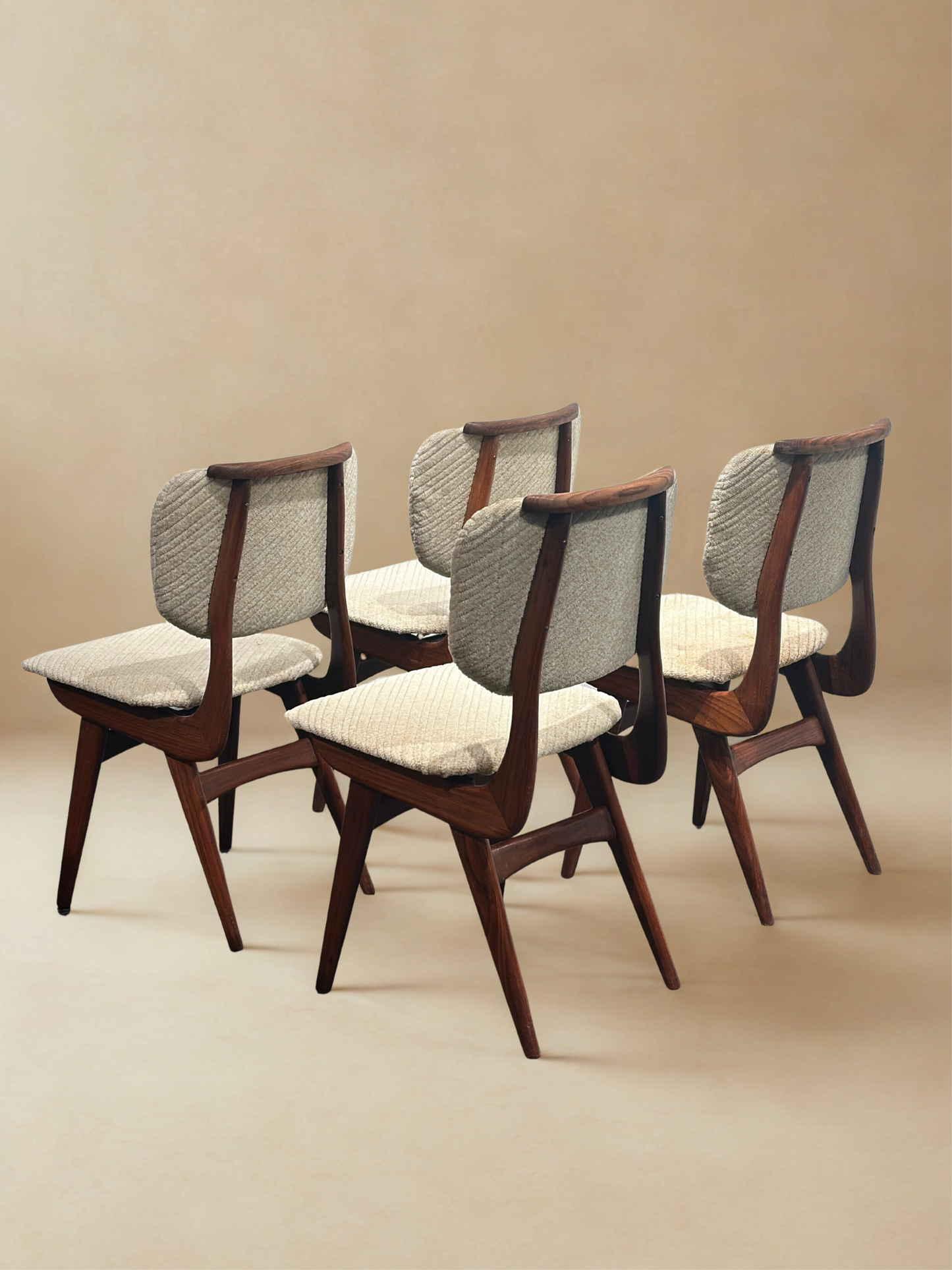 Set of 4 Vintage Bako Teak Dining chairs