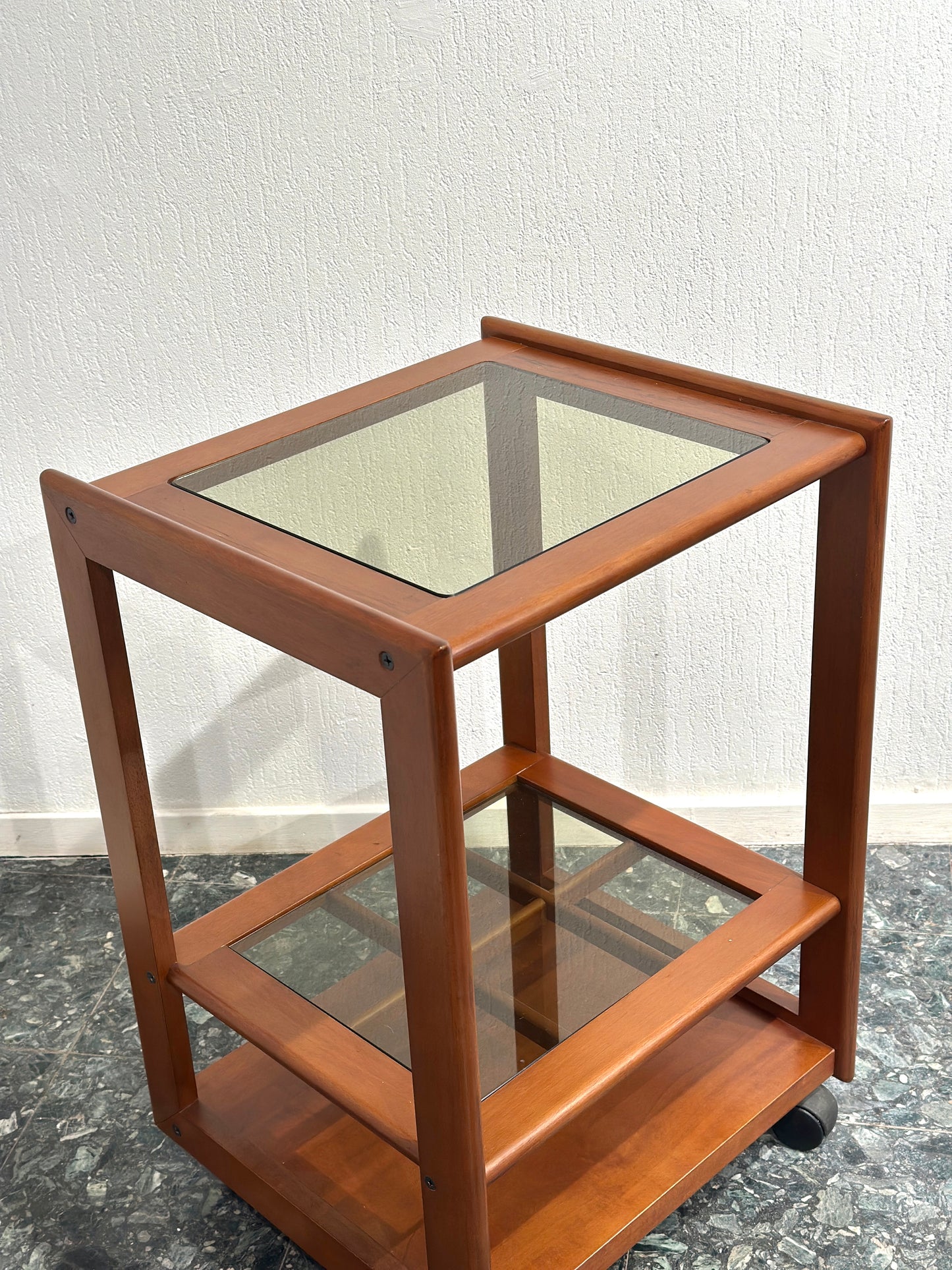 Solid Teak Italian Bar Cart