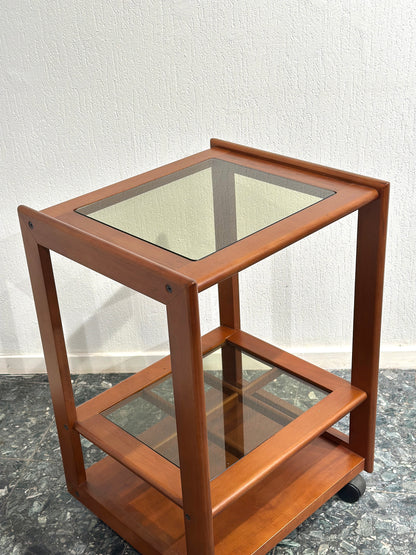 Solid Teak Italian Bar Cart