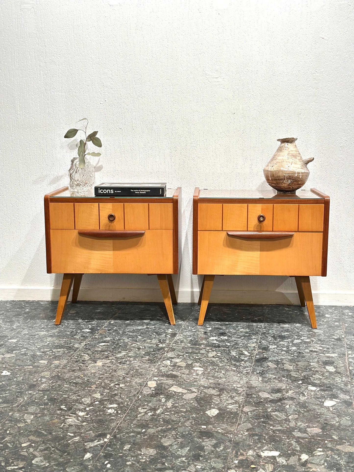 Set Vintage Retro Nightstands - Lattico