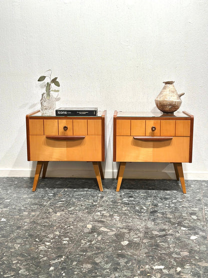 Set Vintage Retro Nightstands - Lattico
