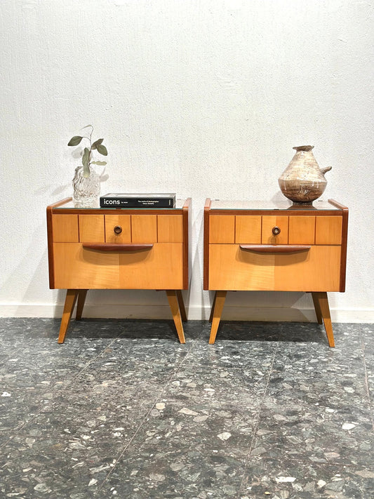 Set Vintage Retro Nightstands - Lattico