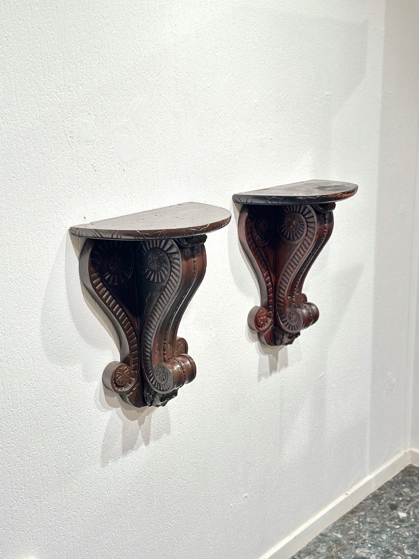 Set of 2 Antique Spanish Wall Consoles