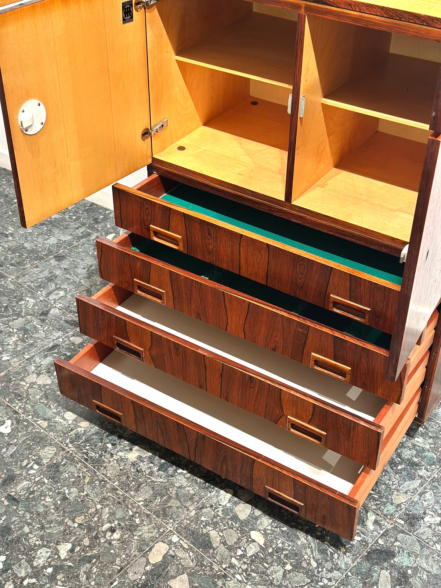 Vintage 1960’s RosewoodWall Unit by Musterring