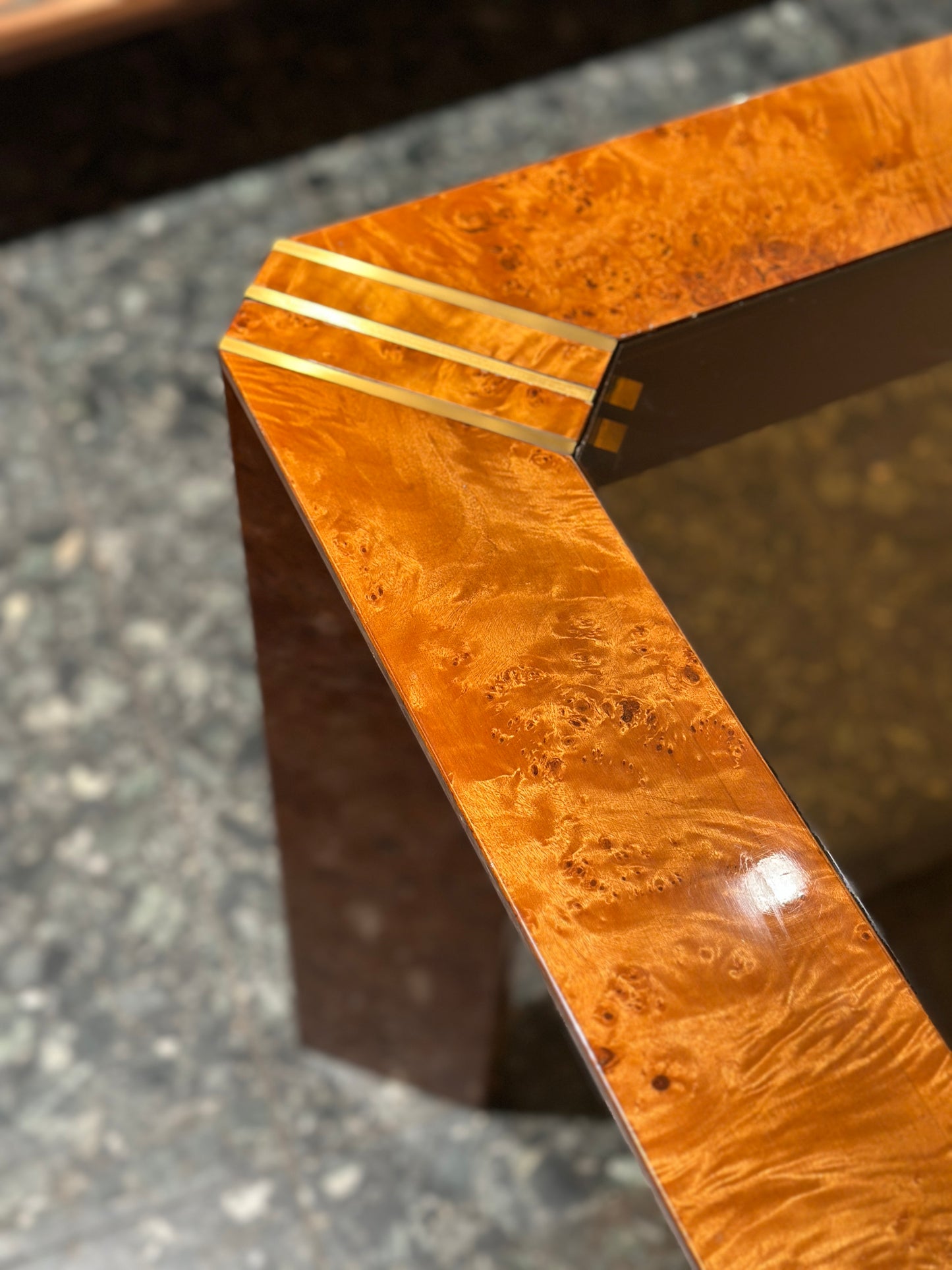 Italian Burlwood Dining Table