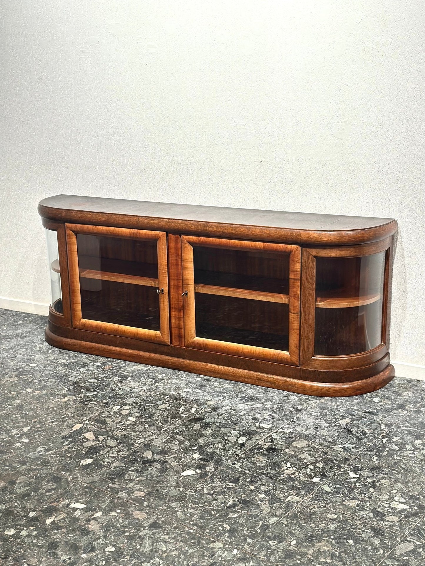 Art - Deco Walnut Sideboard Wall Cabinet - Lattico