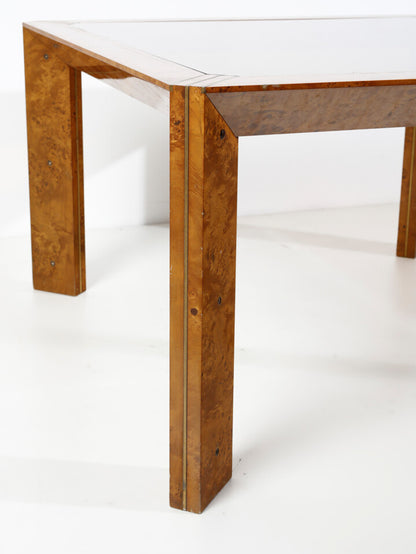 Italian Burlwood Dining Table