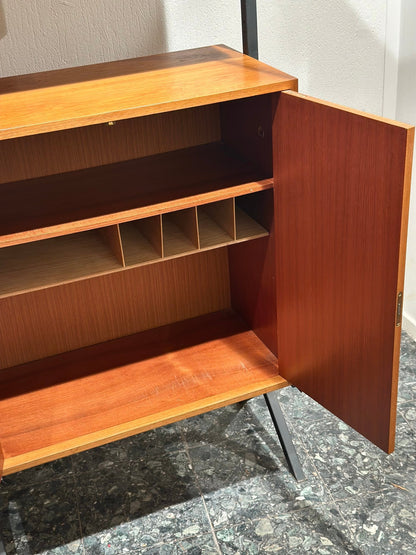 Modular Wall Unit – Teak Veneer & Metal - Lattico