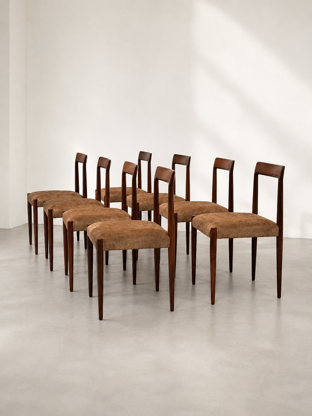 Set of 8 Lübke Rosewood Dining Chairs, Germany, 1960s