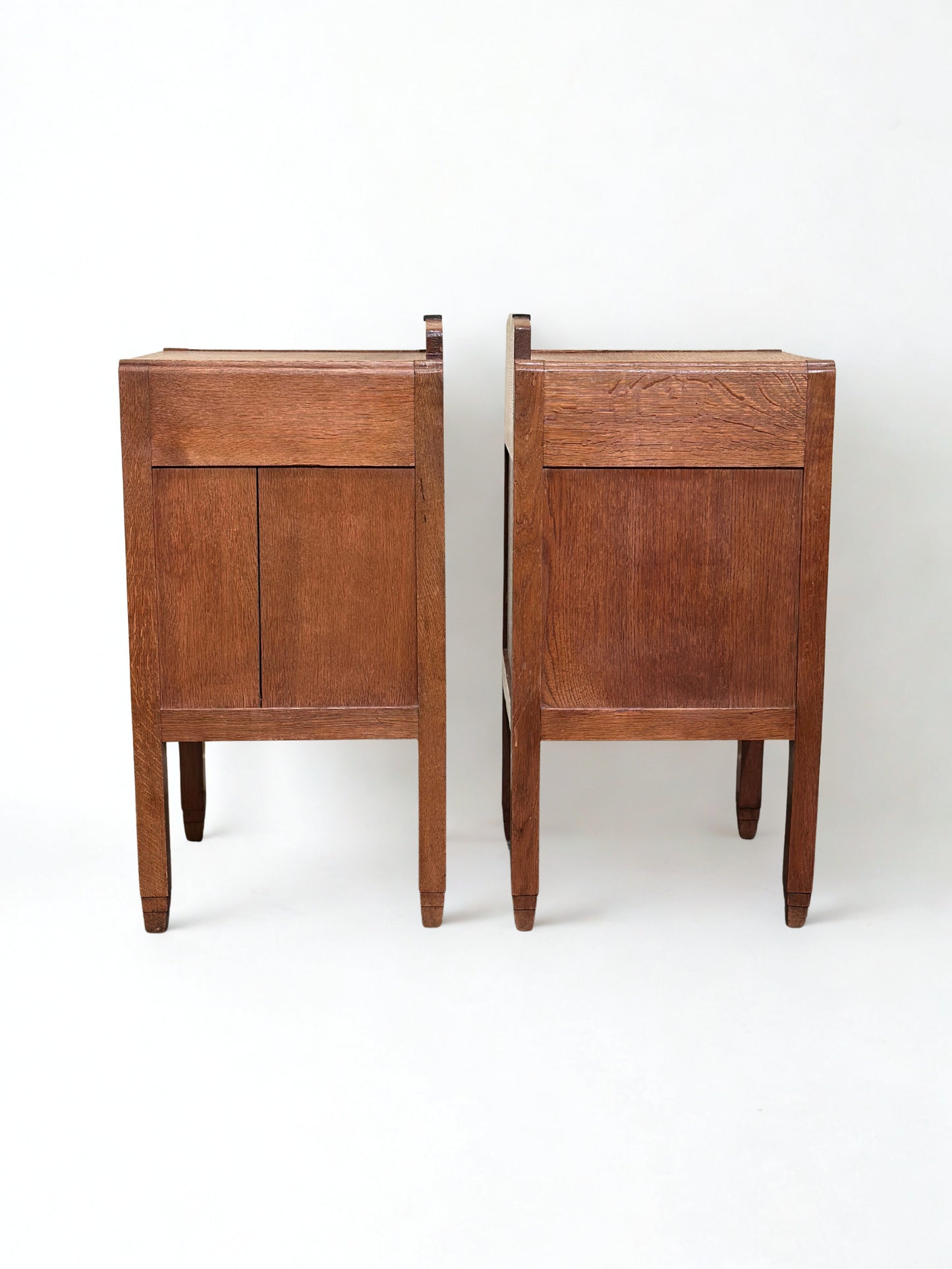 Pair of Amsterdamse School Nightstands by J.J. Zijfers