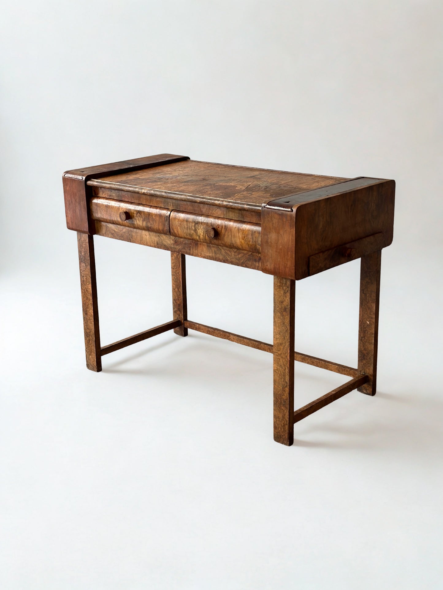French Art Deco Desk in Burlwood