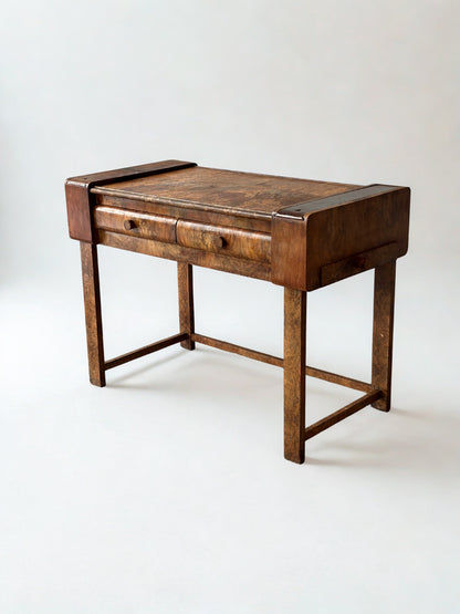 French Art Deco Desk in Burlwood