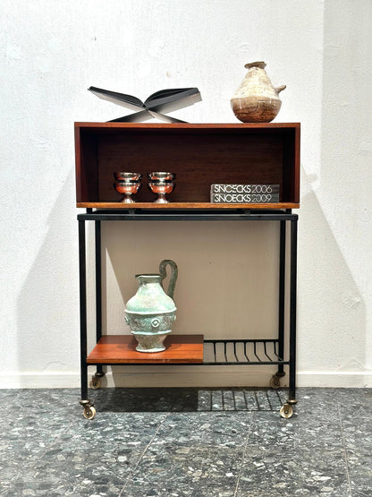 Vintage Side Table on wheels - Lattico
