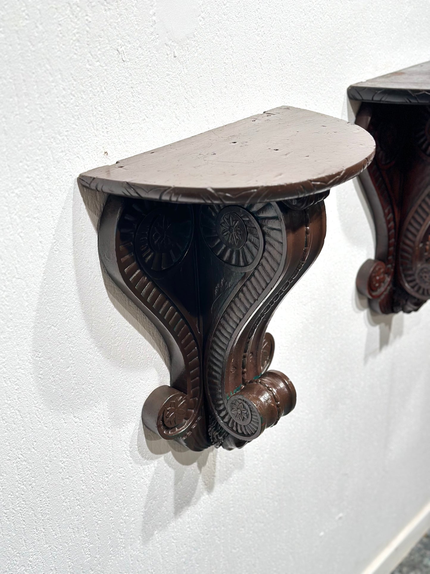 Set of 2 Antique Spanish Wall Consoles