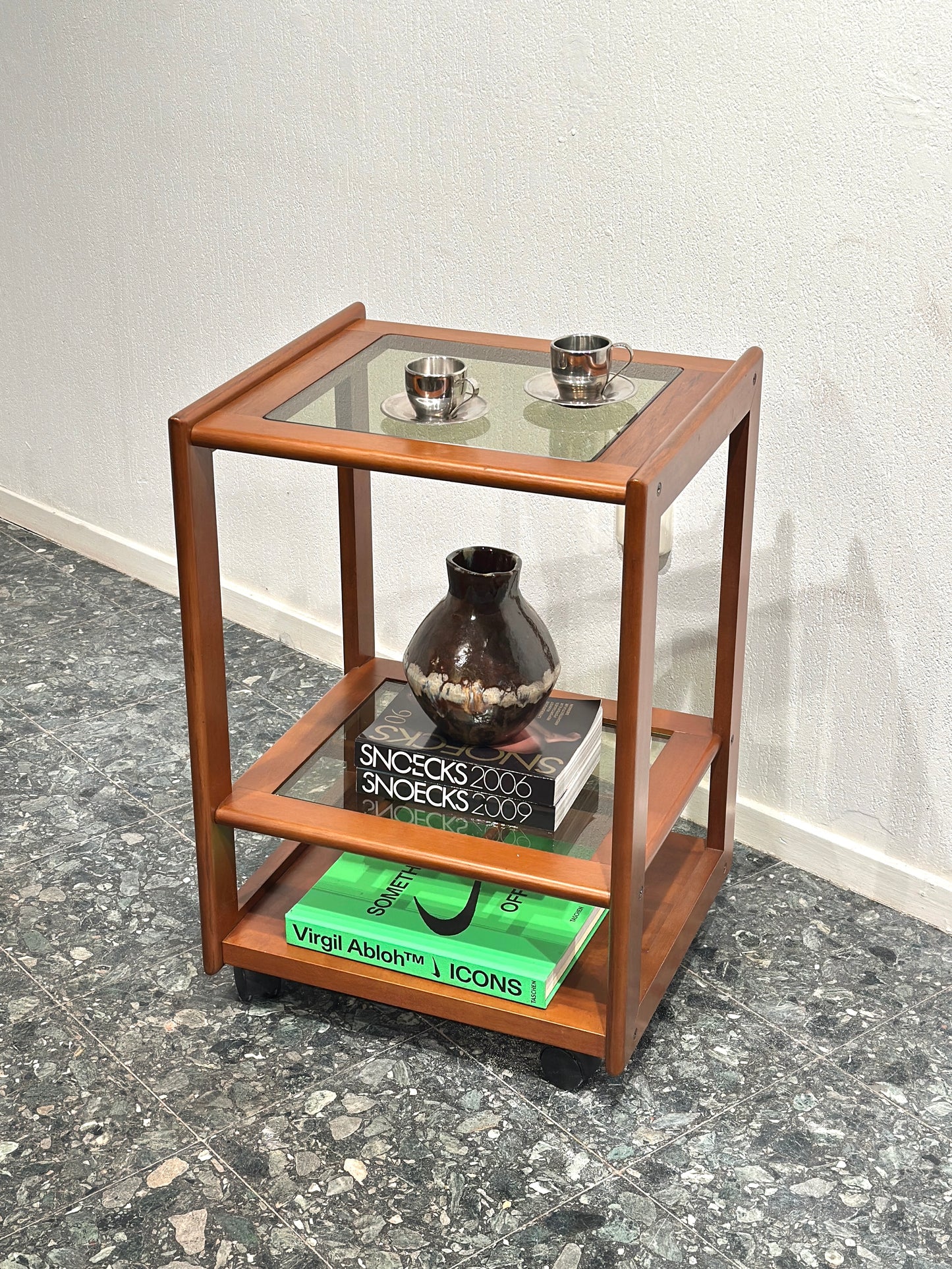 Solid Teak Italian Bar Cart