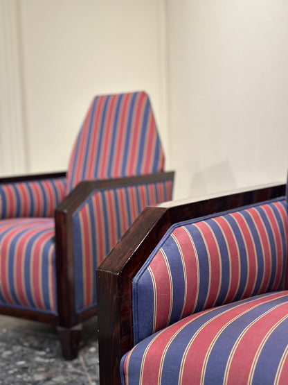 Pair of Art Deco Amsterdamse School Lounge Chairs