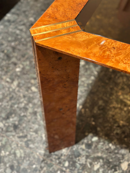 Italian Burlwood Dining Table