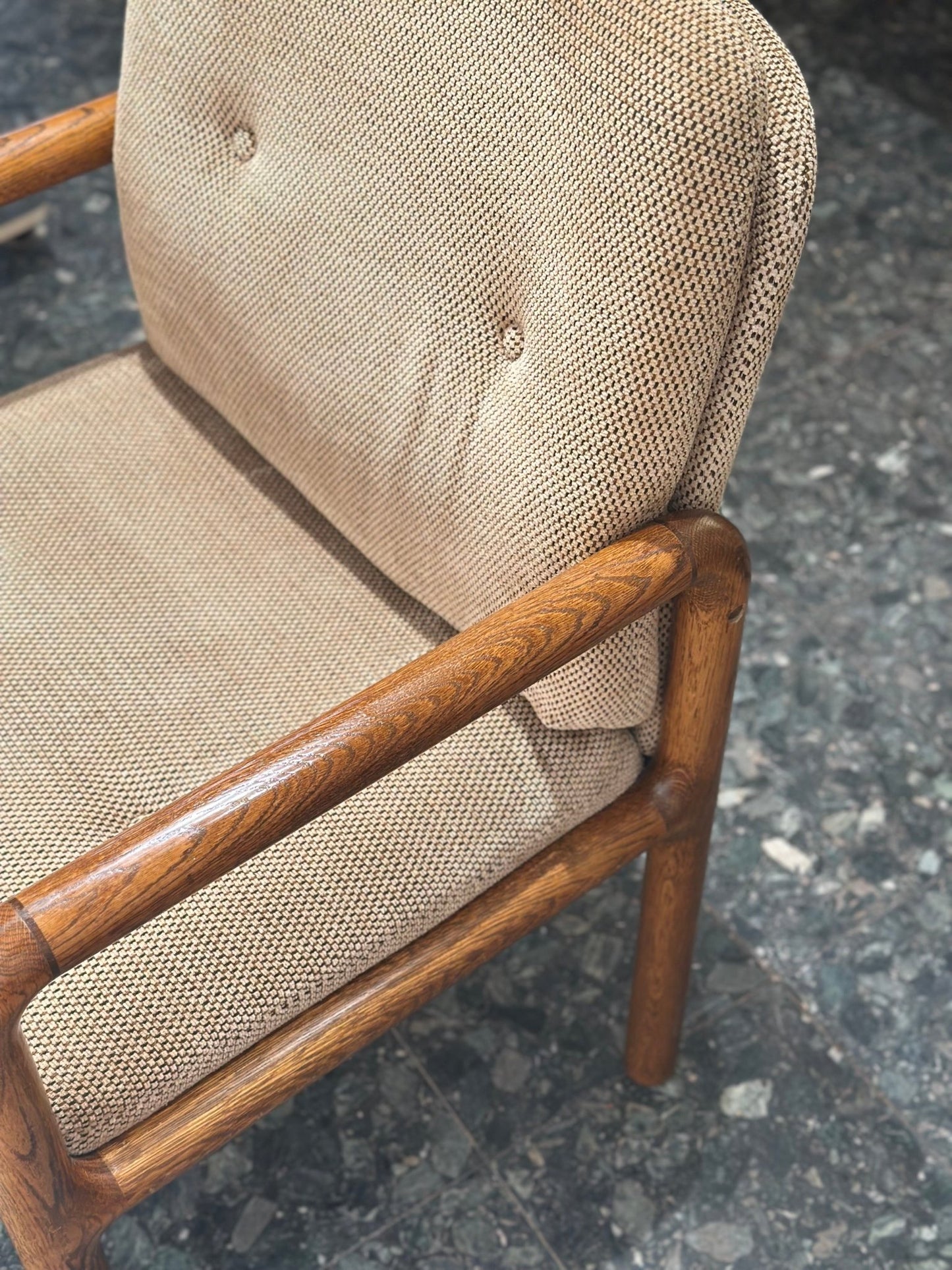 Set of 5 Vintage Dining Chairs – Solid Pine, Organic Design - Lattico