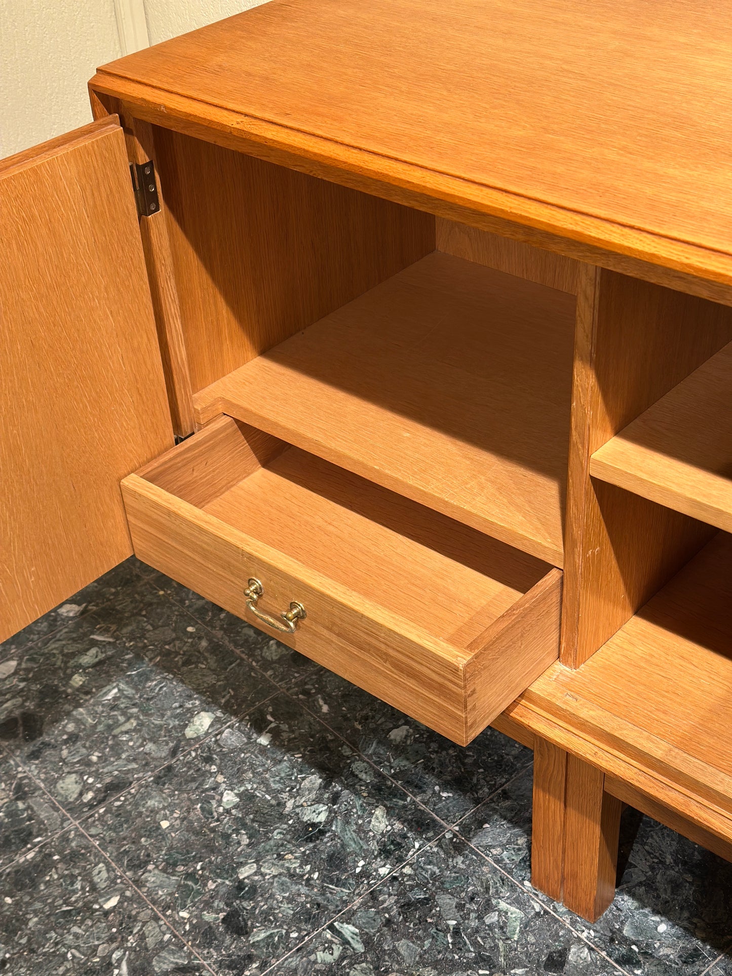 Midcentury Minimal Oak Sideboard