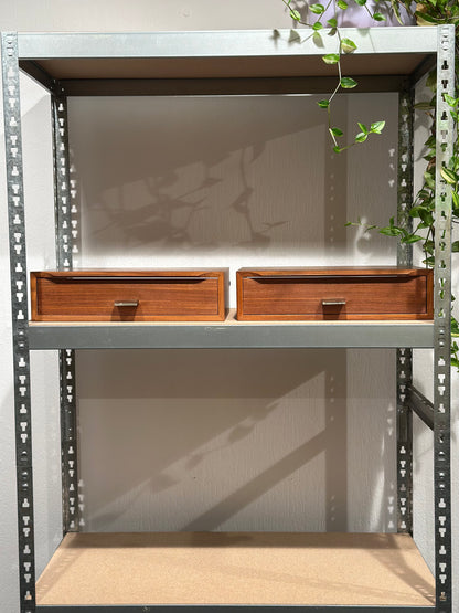 Set Vintage Teak Floating Nightstands