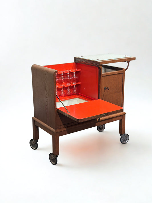 French cocktail cabinet / serving bar trolley