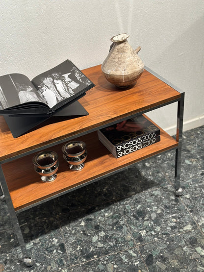 Vintage Trolley in Teak and Chrome - Lattico