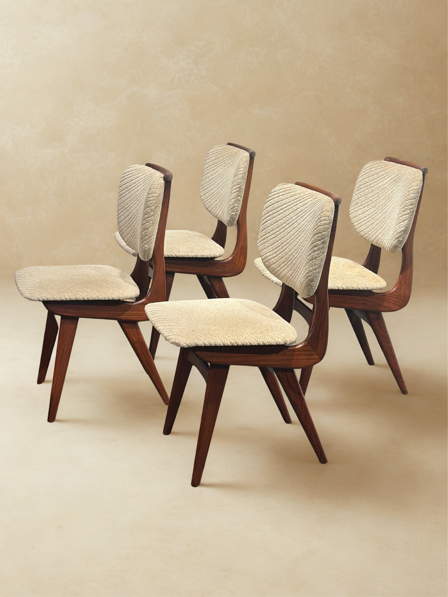 Set of 4 Vintage Bako Teak Dining chairs