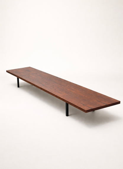 XL Rosewood Bench / Coffee Table – Mid-Century Modern