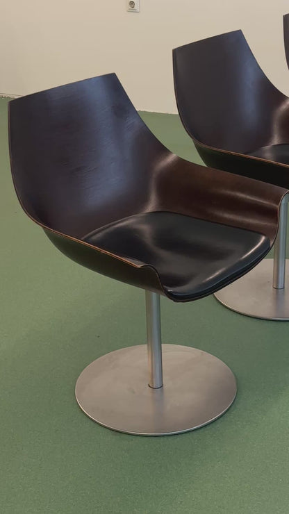 Set of Four Swivel Armchairs by Ostwald & Nolting, Italy