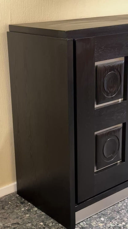 Belgian Brutalist Black Sideboard